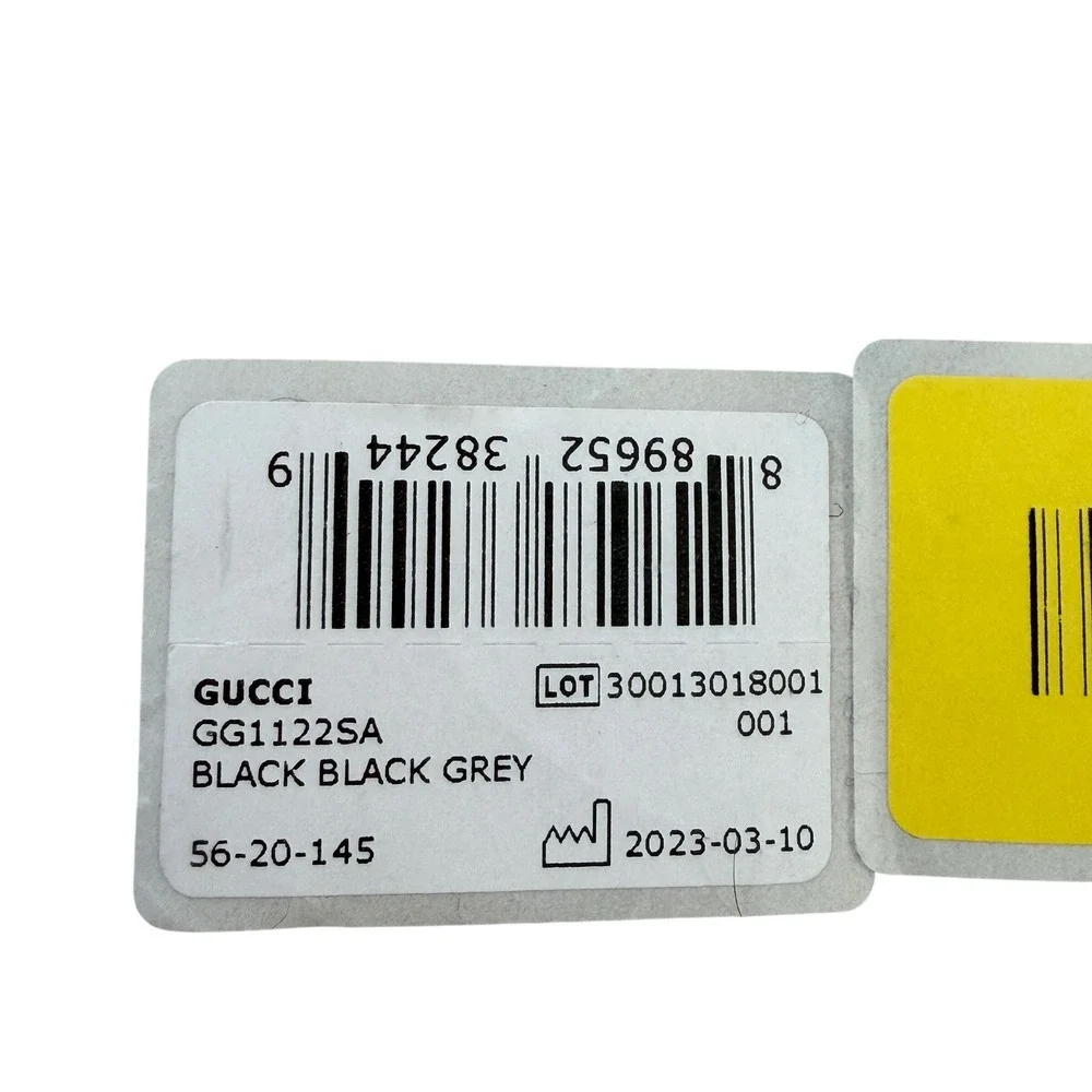 Gucci GG1122SA Replacement Sunglasses Lenses Black Grey Gradient‎ 56-20-145 NEW